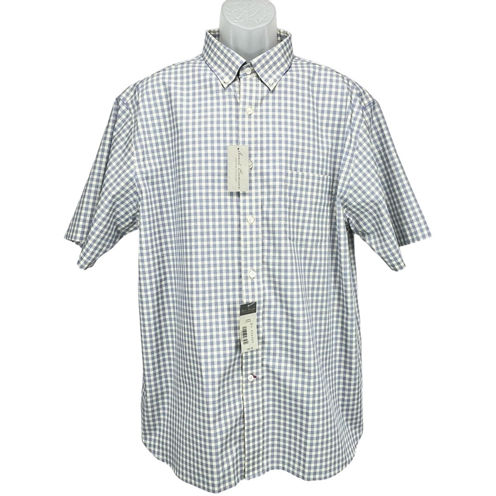 Daniel Cremieux Signature Collection Mens XL Short Sleeve Button Up‎ Check Shirt